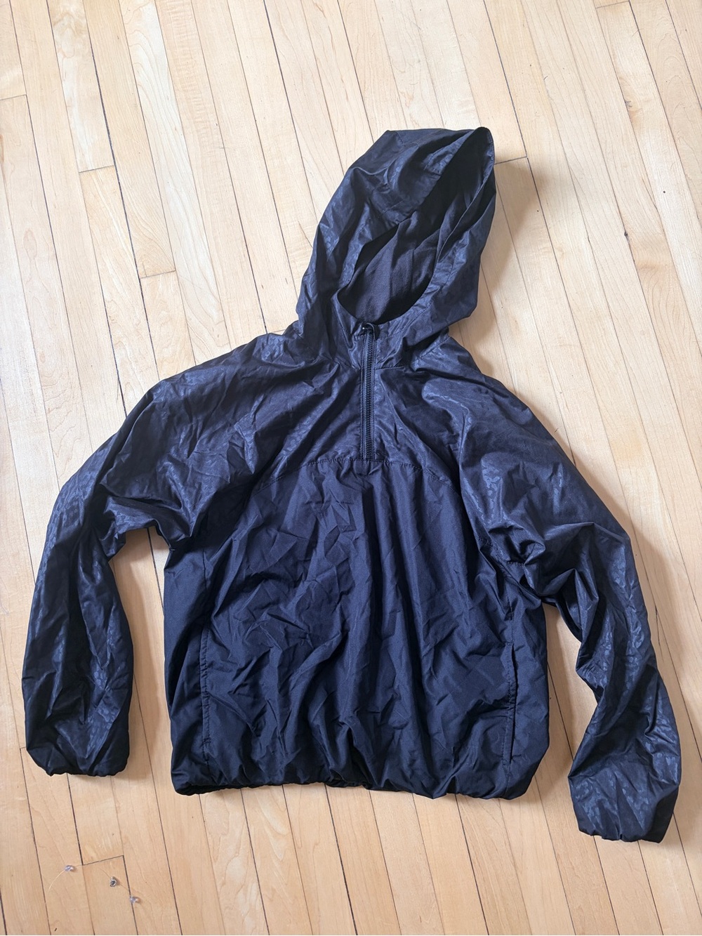 Old Navy Kids Black Hooded Rain Pullover Jacket